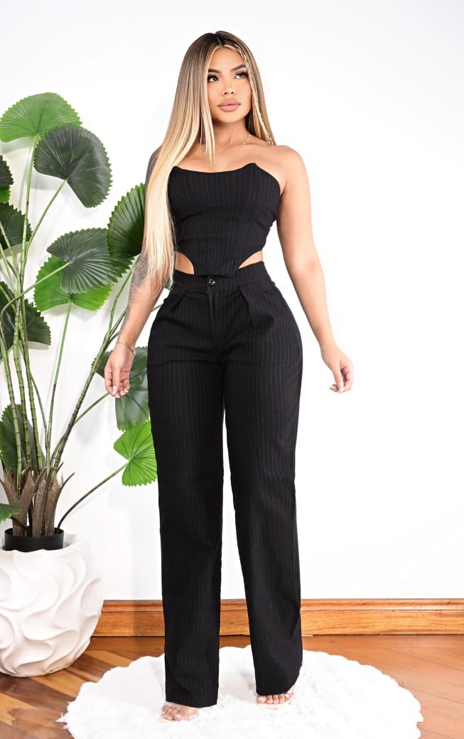 Conjunto Pantalon Y Blusa Corset
