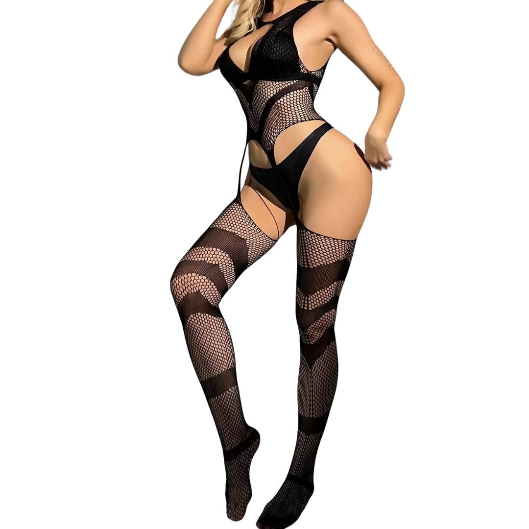 Lencería Femenina Malla Enterizo Body Babydoll