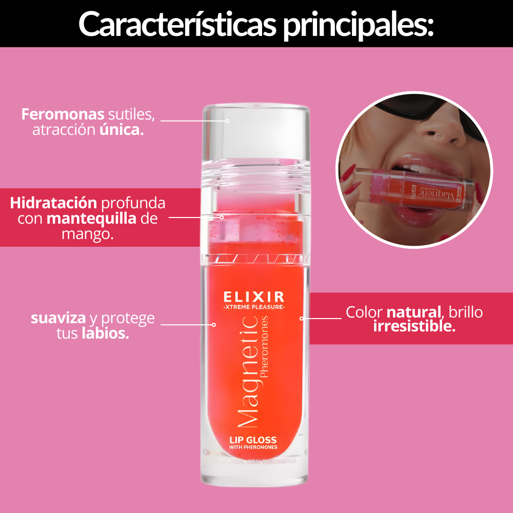 Brillo Labial Lip Gloss Magnetic Atrae 5ml