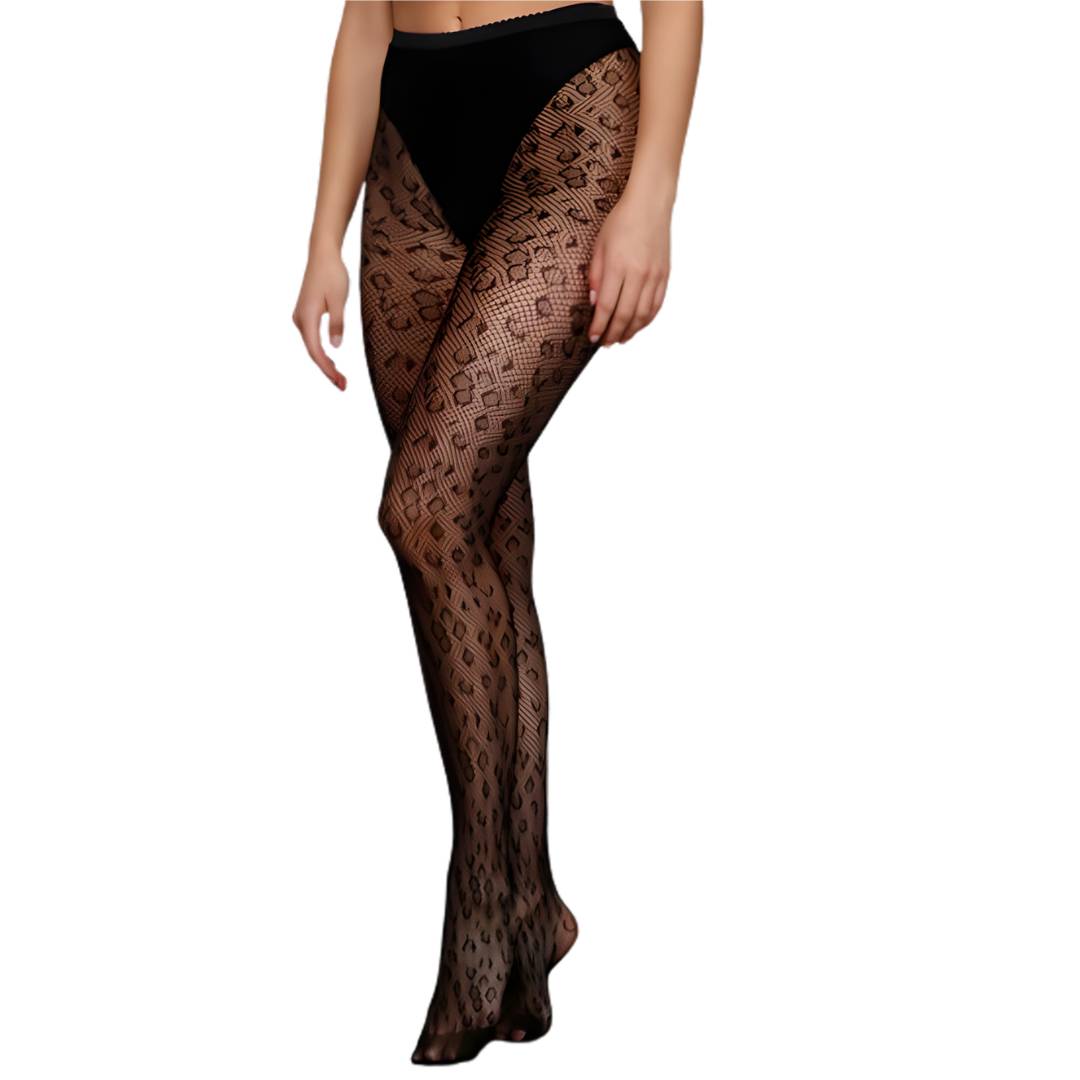 Malla Media Velada Pantimedia Lenceria Femenina Animal Print