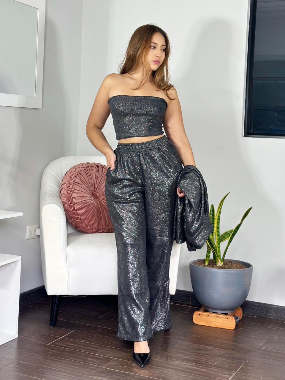 Conjunto Top camiseta Y Pantalon