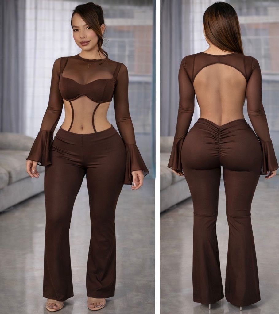 Conjunto Body Escote Y Pantalon
