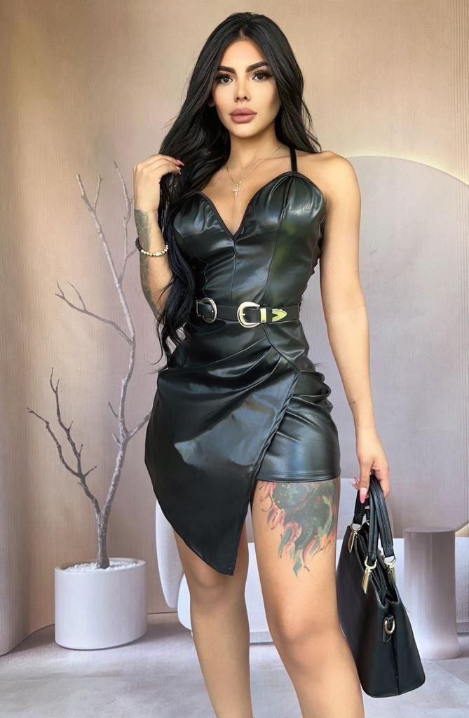 Vestido Cuerina Correa