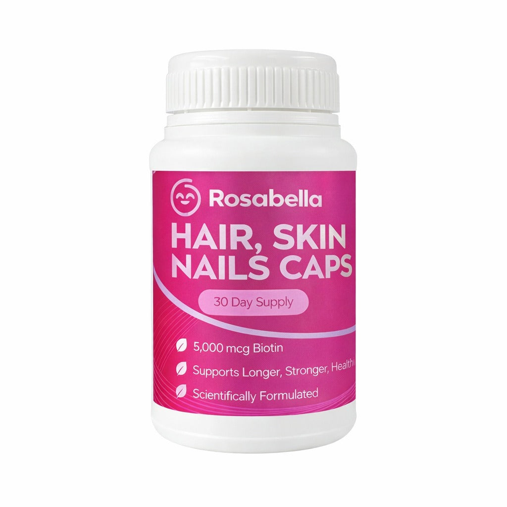 Hair, Skin & Nails Caps – Biotina 5,000 mcg (30 Day Supply)